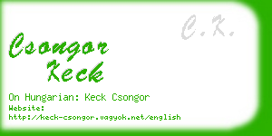 csongor keck business card